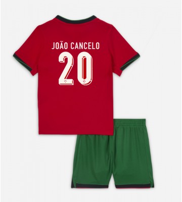 Portugal Joao Cancelo #20 Hjemmebanesæt Børn EM 2024 Kort ærmer (+ korte bukser)